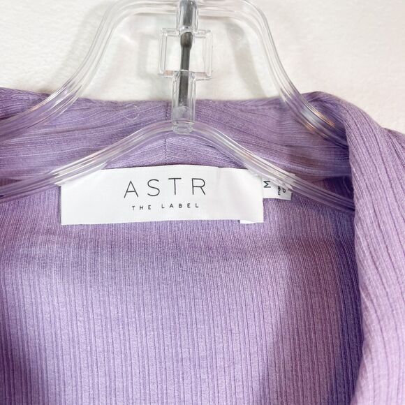ASTR The Label Cutout Ribbed Thong Bodysuit Lavender Size M - Picture 7 of 8